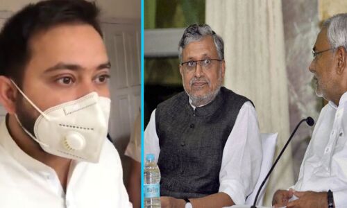 तेजस्वी बोले, क्या नीतीश कुमार और सुशील मोदी चाहते हैं कि लोग बूथ से सीधे श्मशान पहुंच जाएं