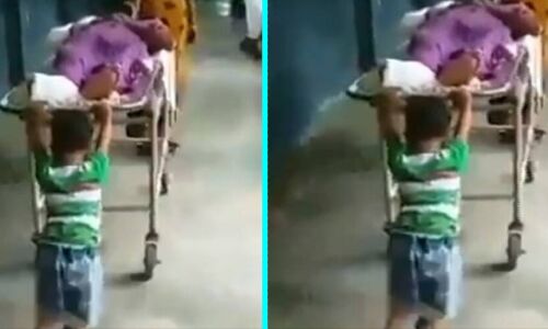 योगीराज : 30 रुपये की घूस न देने पर 4 साल के बच्चे ने खींचा स्ट्रेचर