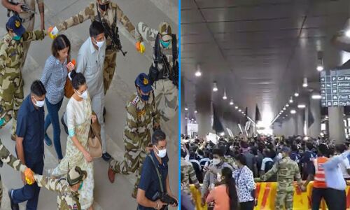 मुंबई पहुंचीं कंगना रनौत, एयरपोर्ट पर जमकर हुई नारेबाजी और हंगामा