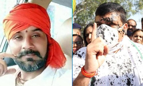 हाथरस पीड़िता के परिवार से मिल कर लौट रहे AAP के राज्यसभा सांसद संजय सिंह पर फेंकी गई स्याही