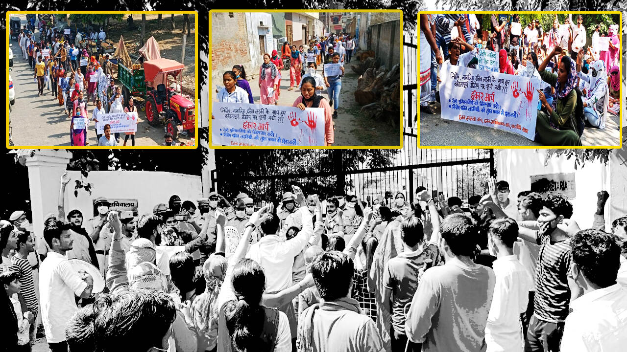 हरियाणा के सोनीपत में 2 लड़कियों से गैंगरेप के खिलाफ प्रदर्शन, पुलिस पर प्राइवेट पार्ट में डंडा डालने का आरोप