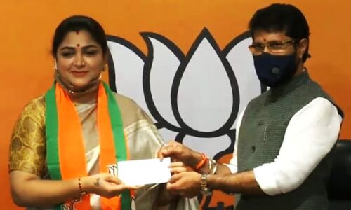 कांग्रेस छोड़कर भाजपा में शामिल हुई खुशबू सुंदर, संबित पात्रा बोले किसी परिचय की मोहताज नहीं