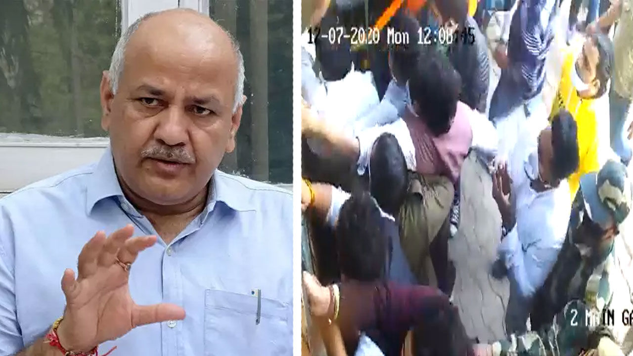 AAP का आरोप, दिल्ली पुलिस के साथ सांठ-गांठ कर भाजपाईयों ने मनीष सिसोदिया के घर पर किया हमला