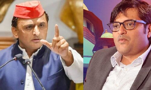 अखिलेश ने अर्णब गोस्वामी के चैनल रिपब्लिक के रिपोर्टर को लिया आड़े हाथों, कहा सबको पता है क्या चीज हैं आप लोग