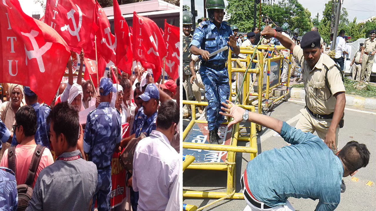 बिहार : किसानों ने निकाला राजभवन मार्च, पुलिस ने किया लाठीचार्ज