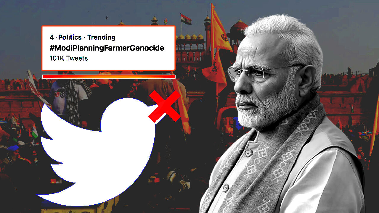 Modi Planning Farmer Genocide से संबंधित ट्वीट नहीं हटाने पर सरकार ने Twitter को दी चेतावनी