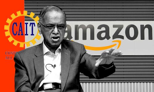 अखिल भारतीय व्यापारी परिसंघ की सरकार से मांग, AMAZON विवाद में नारायण मूर्ति की भूमिका की हो जांच