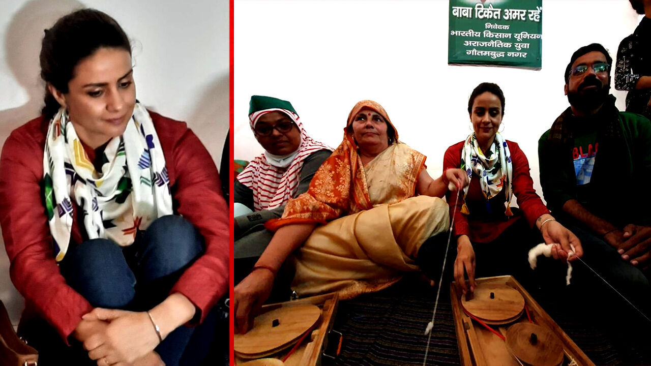 किसानों के समर्थन में गाजीपुर बॉर्डर पहुंची अभिनेत्री गुल पनाग, राकेश टिकैत का आशीर्वाद लिया