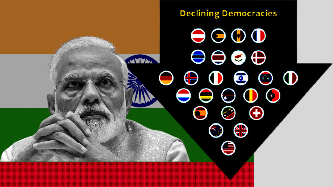 मोदी राज में आंशिक लोकतंत्र के टैग के साथ भारत का दुनिया में बज रहा डंका, अब नहीं रहा वैश्विक लोकतांत्रिक अगुआ