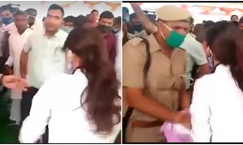 UP : मंत्री और DM के सामने महिला ने पेट्रोल डालकर किया आत्महत्या का प्रयास, सुनवाई न होने से थी आहत