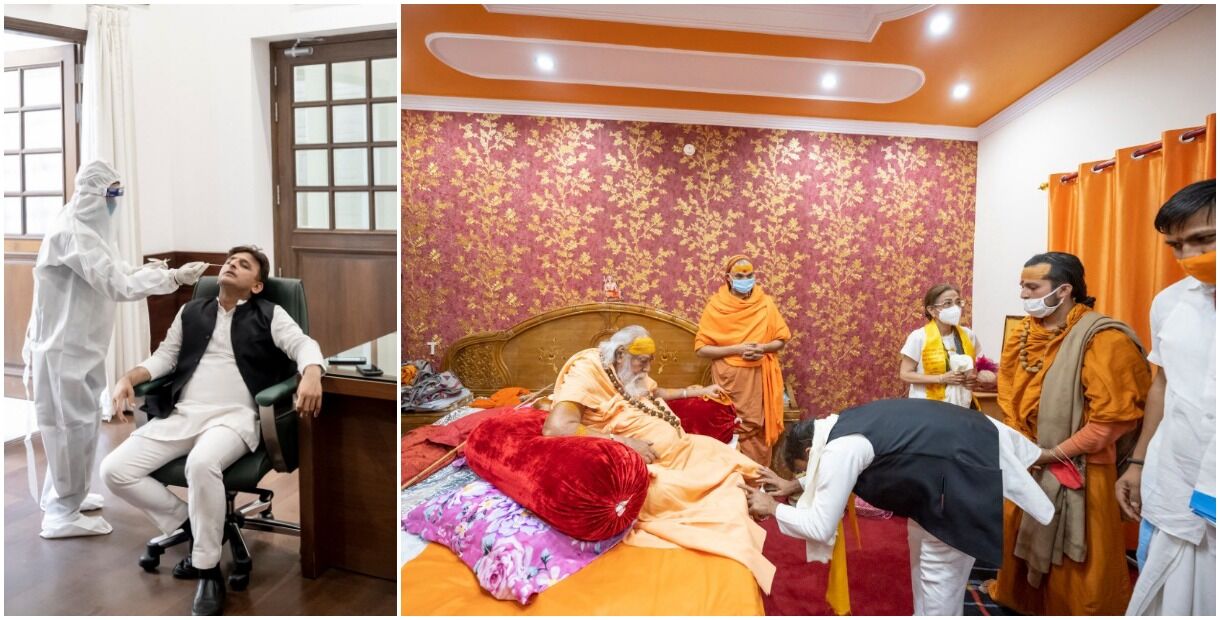 अखाड़े से आशीर्वाद लेकर अखिलेश यादव भी कोरोना पॉजिटिव, ट्वीट से जानकारी देकर हुए आइसोलेट