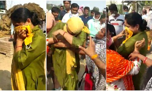 जंगलराज : कानपुर के बिल्हौर में वोट डालकर आ रही महिला को दबंगो ने गिराकर पीटा, गले से सोने की चैन भी नोची