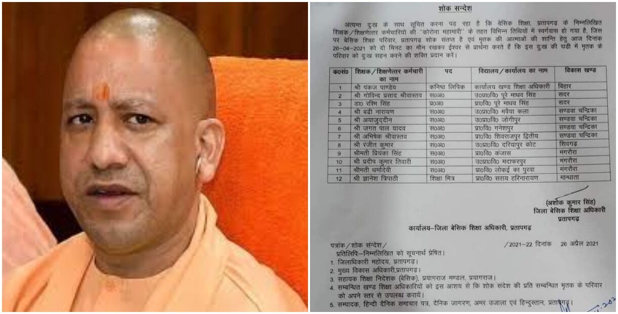 योगी बोले UP में न के बराबर कोरोना केस, जबकि चुनाव ड्यूटी में तैनात 135 शिक्षकों की अब तक हो चुकी मौत योगी बोले UP में न के बराबर कोरोना केस, जबकि चुनाव ड्यूटी में तैनात 135 शिक्षकों की अब तक हो चुकी मौत