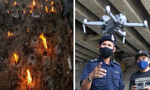 नरसंहार वाला भारत विश्वगुरु और मलेशिया में कोविड 19 की ड्रोन से निगरानी