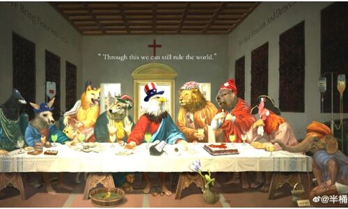 चीन ने इस कार्टून के जरिए उड़ाया भारत का भद्दा मजाक, मोदी सरकार यूपी चुनाव जीतने में व्यस्त