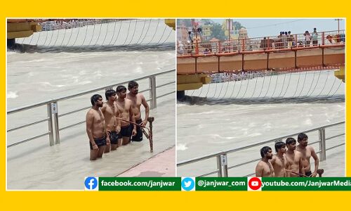 किन्नर बनकर हर की पैड़ी में हुक्का पी रहे थे हरियाणा के 3 युवक, शिकायत के बाद पुलिस ने लतियाकर खदेड़ा