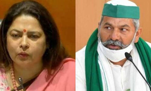 केंद्रीय मंत्री मीनाक्षी लेखी के विवादित बोल- किसानों को कह दिया मवाली, टिकैत और कक्का ने दिया जवाब