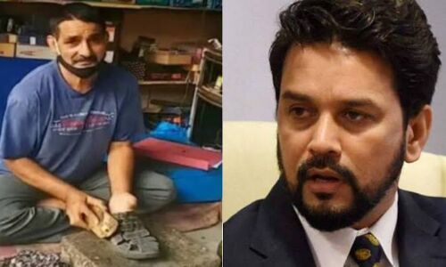 केंद्रीय खेल मंत्री अनुराग ठाकुर के गृह जिले का नेशनल हॉकी खिलाड़ी आज जूते सिल कर पाल रहा परिवार