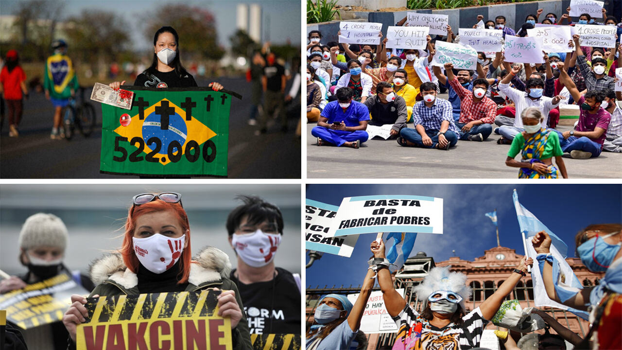 कोविड 19 से निपटने में सरकारों की लापरवाही के खिलाफ दुनियाभर में 50000 से ज्यादा जन आंदोलन कोविड 19 से निपटने में सरकारों की लापरवाही के खिलाफ दुनियाभर में 50000 से ज्यादा जन आंदोलन