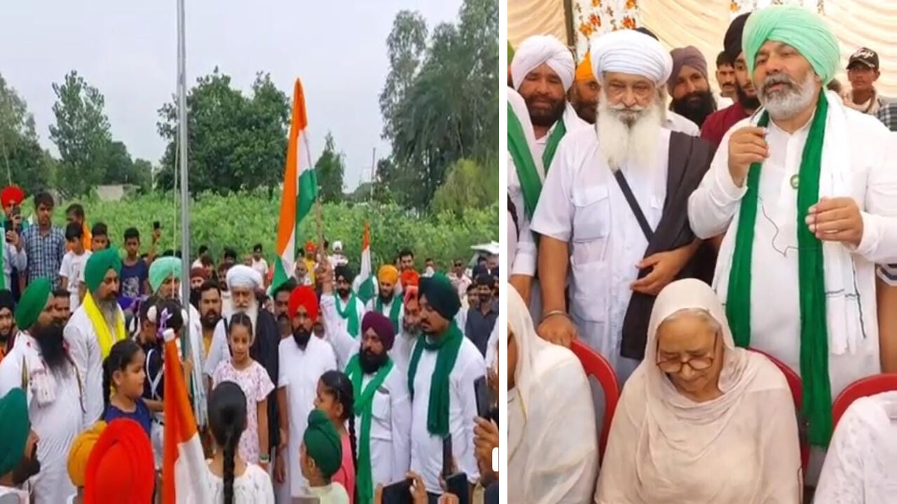 किच्छा में तिरंगा फहराकर लोगों को संदेश दे गए राकेश टिकैत, बोले सरकार हमें थका नहीं सकती