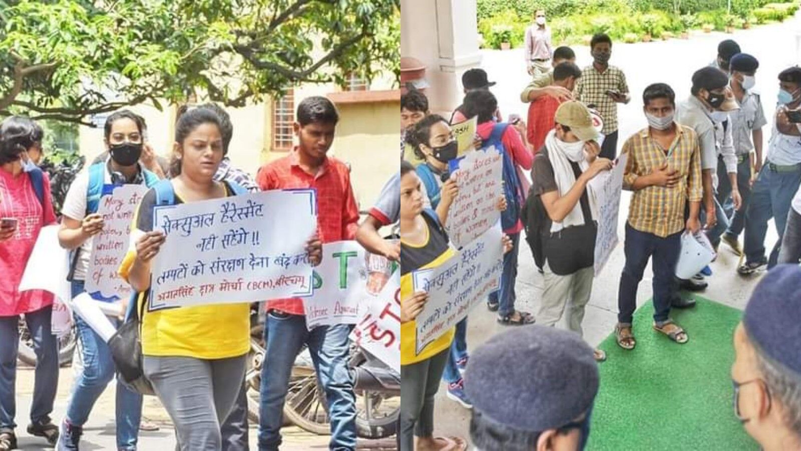 यौन हिंसा के खिलाफ़ BHU में छात्र-छात्राओं ने किया प्रदर्शन, महिला सुरक्षा की मांग