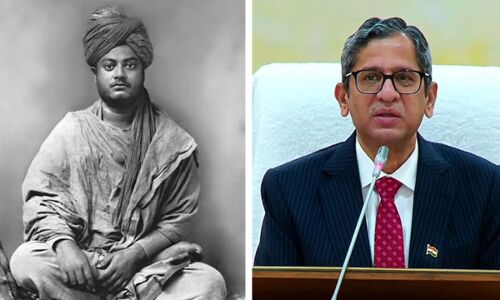 स्वामी विवेकानंद ने सांप्रदायिक संघर्षों से उत्पन्न खतरों का किया था विश्लेषण, उनके शब्दों पर ध्यान देने की जरूरत : CJI एनवी रमना स्वामी विवेकानंद ने सांप्रदायिक संघर्षों से उत्पन्न खतरों का किया था विश्लेषण, उनके शब्दों पर ध्यान देने की जरूरत : CJI एनवी रमना