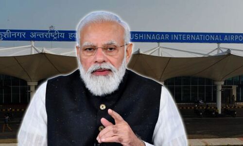 Kushinagar News : 26 साल पहले शुरु हो गया था कुशीनगर एयरपोर्ट का निर्माण कार्य, पीएम मोदी ने अपनी सरकार को दिया सारा क्रेडिट