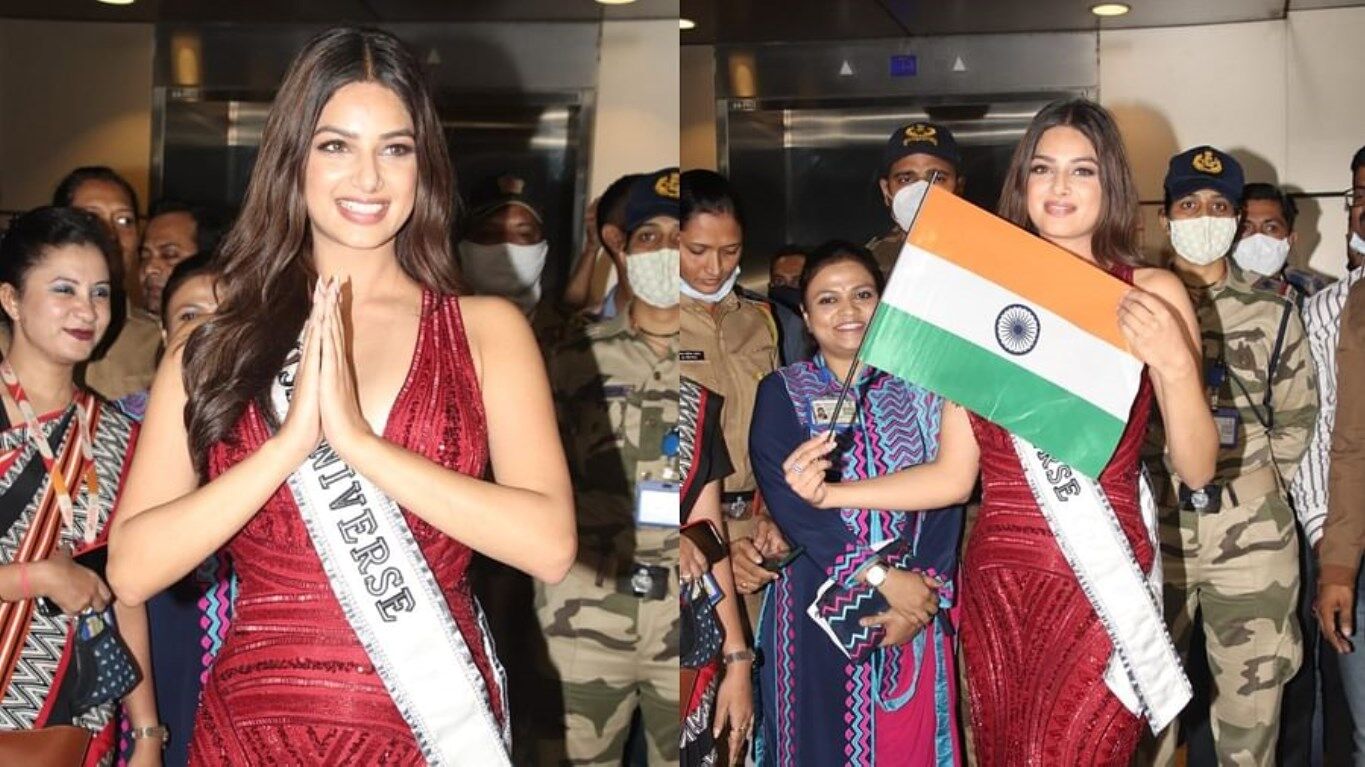 Miss Universe 2021: हरनाज कौर संधू Miss Universe का ताज जीतने के बाद लौटी देश, मुंबई में हुआ स्‍वागत