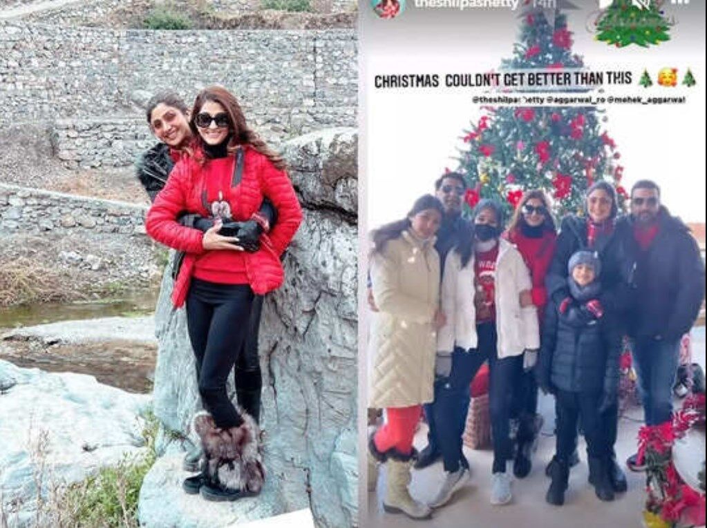 Shilpa Shetty celebrates Christmas with hubby Raj Kundra and friends in Mussoorie