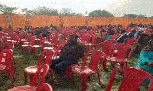 UP Elections 2022 : जन विश्वास रैली में खाली पड़ी कुर्सियां बता रही हैं यूपी से जा रही है भाजपा - सपा