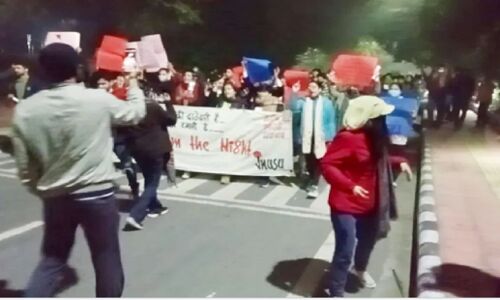 JNU News student protest