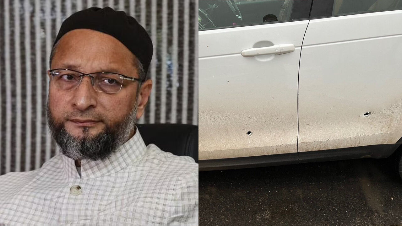 Asaduddin Owaisi Attacked : असदुद्दीन ओवैसी का दावा- मेरी गाड़ी पर हुईं चार राउंड फायरिंग, हथियार छोड़कर भाग गए तीन-चार लोग