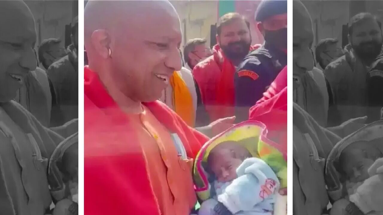 Yogi Adityanath UP Election 2022 : योगी के गोद में इस बच्चे की तस्वीर पर गरमाई है राजनीति, इमेज बदलने की कर रहे कोशिश ?