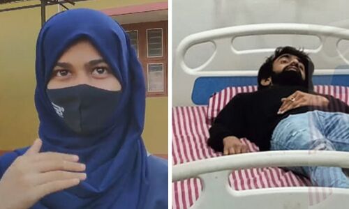 Karnataka Hijab Controvercy : भीड़ ने मेरे भाई और पिता को बुरी तरह पीटा, हिजाब विवाद को हाईकोर्ट ले जाने वाली छात्रा का आरोप