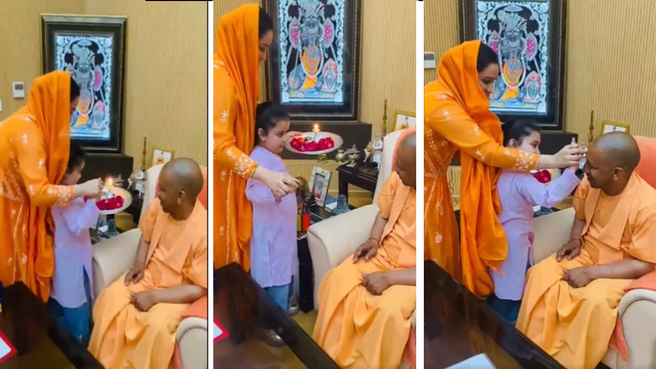 Aparna Yadav ने बेटी से तिलक लगवाकर किया योगी का अभिनंदन, सोशल मीडिया पर यूजर्स कर रहे ऐसे कमेंट्स