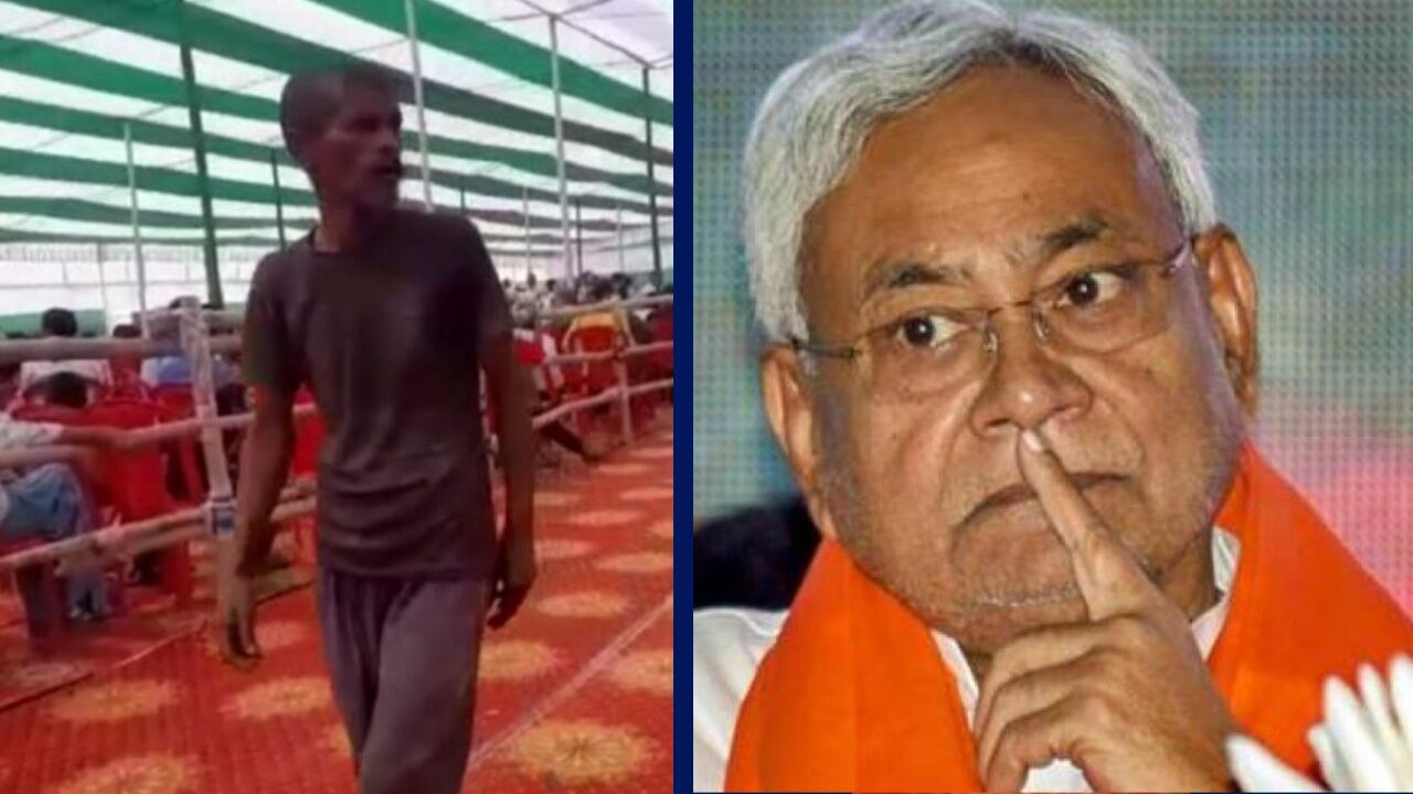Nitish Kumar की सभा में झूमते हुए पहुंचा शराबी, तेजस्वी यादव ने ऐसे कसा तंज