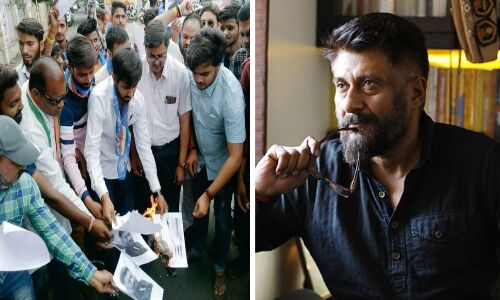 Vivek Agnihotri : द कश्मीर फाइल्स के डायरेक्टर के खिलाफ वर्सोवा थाने में क्यों दर्ज हुई शिकायत, भोपाली शब्द पर मचा बवाल, कांग्रेस ने जलाए पुतले