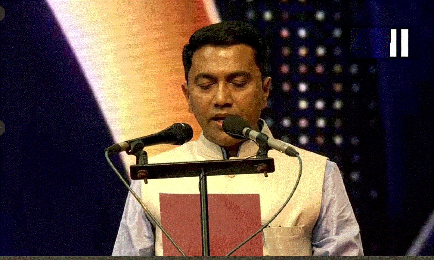 Goa CM Oath Ceremony : दूसरी बार गोवा के मुख्यमंत्री बने प्रमोद सावंत