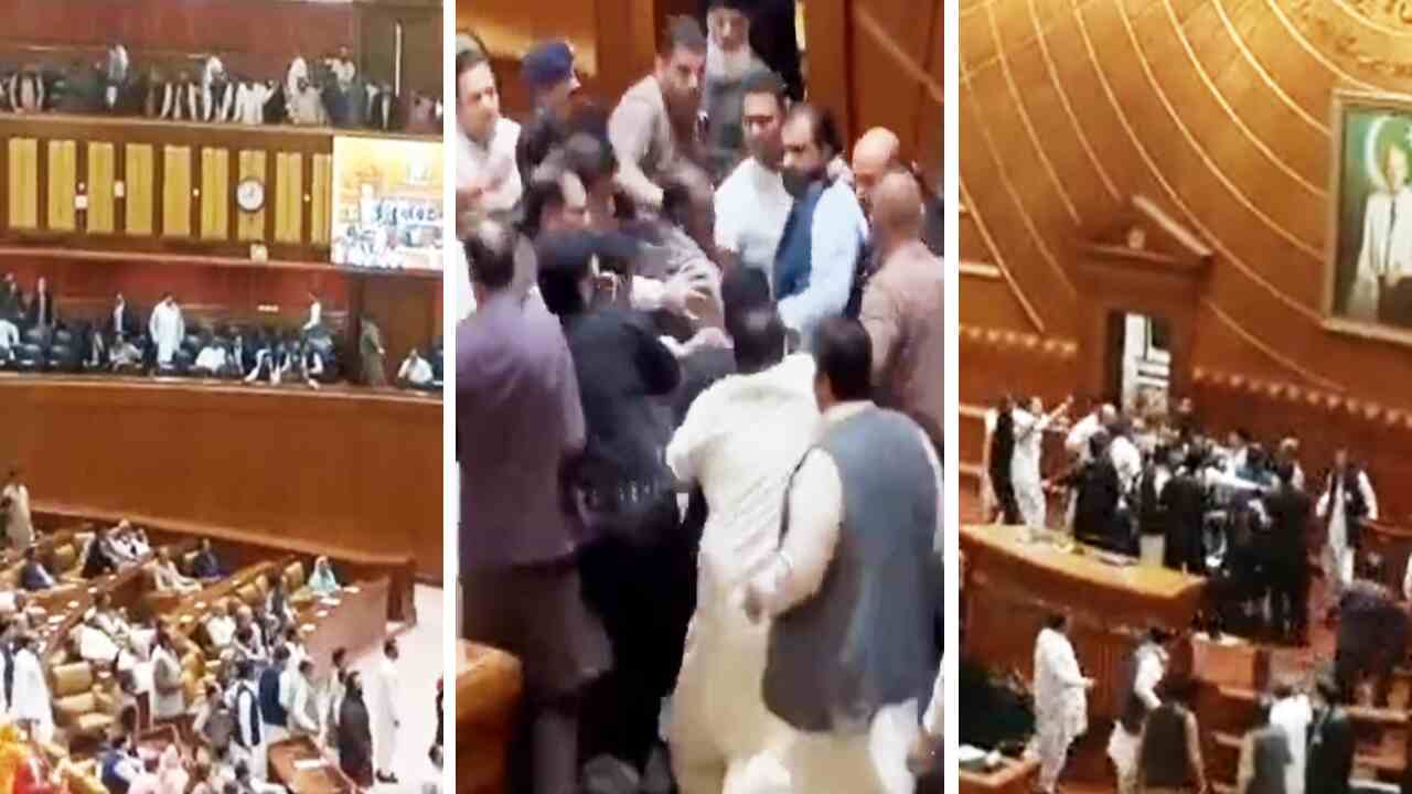 Pakistan News : इमरान खान की पार्टी के विधायकों ने किया पंजाब के डिप्टी स्पीकर पर हमला, मारे थप्पड़, फेंके लोटे, देखें वीडियो