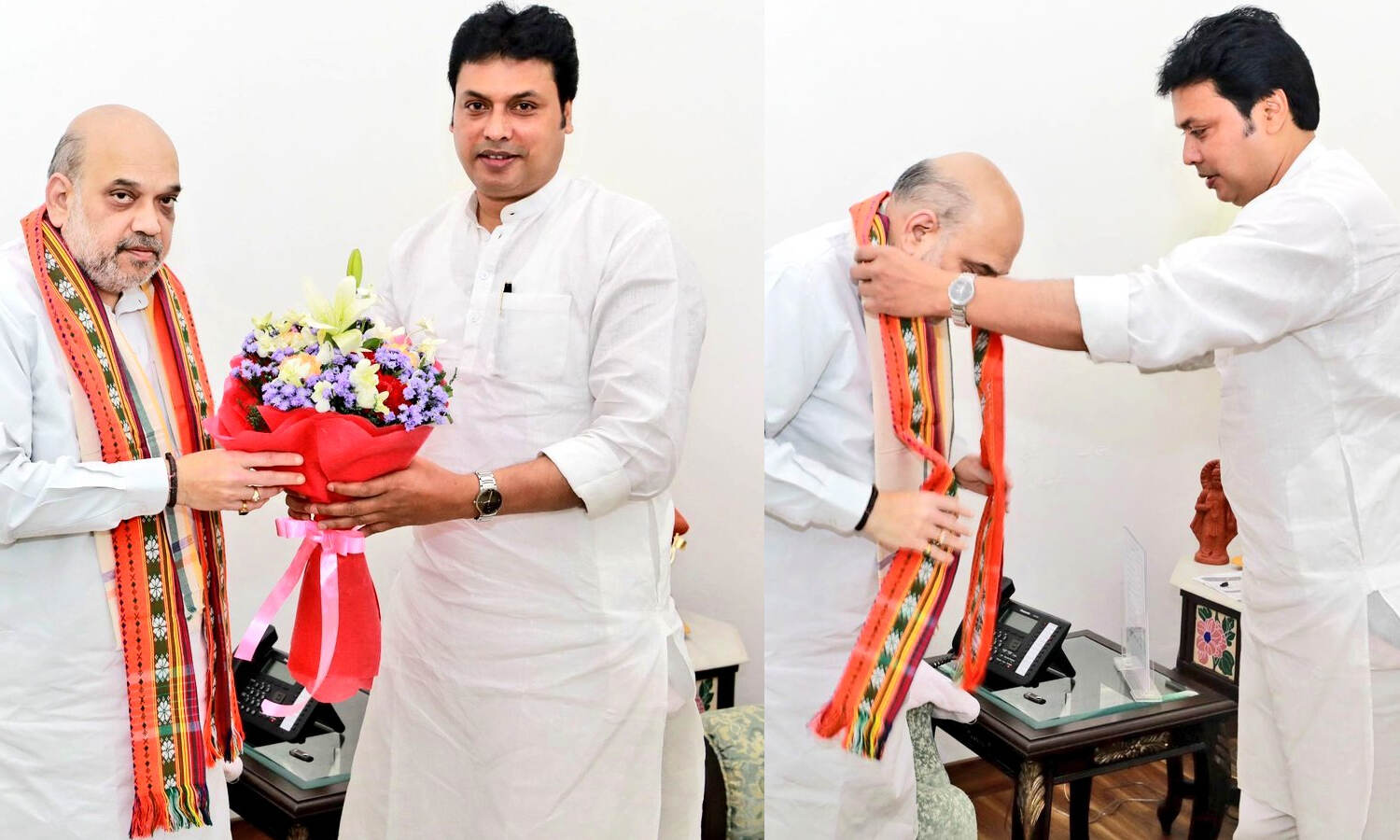 गृह मंत्री अमित शाह से शुक्रवार (13 मई) को दिल्ली में मुलाकात के दौरान त्रिपुरा के निवर्तमान मुख्यमंत्री बिप्लब कुमार देव