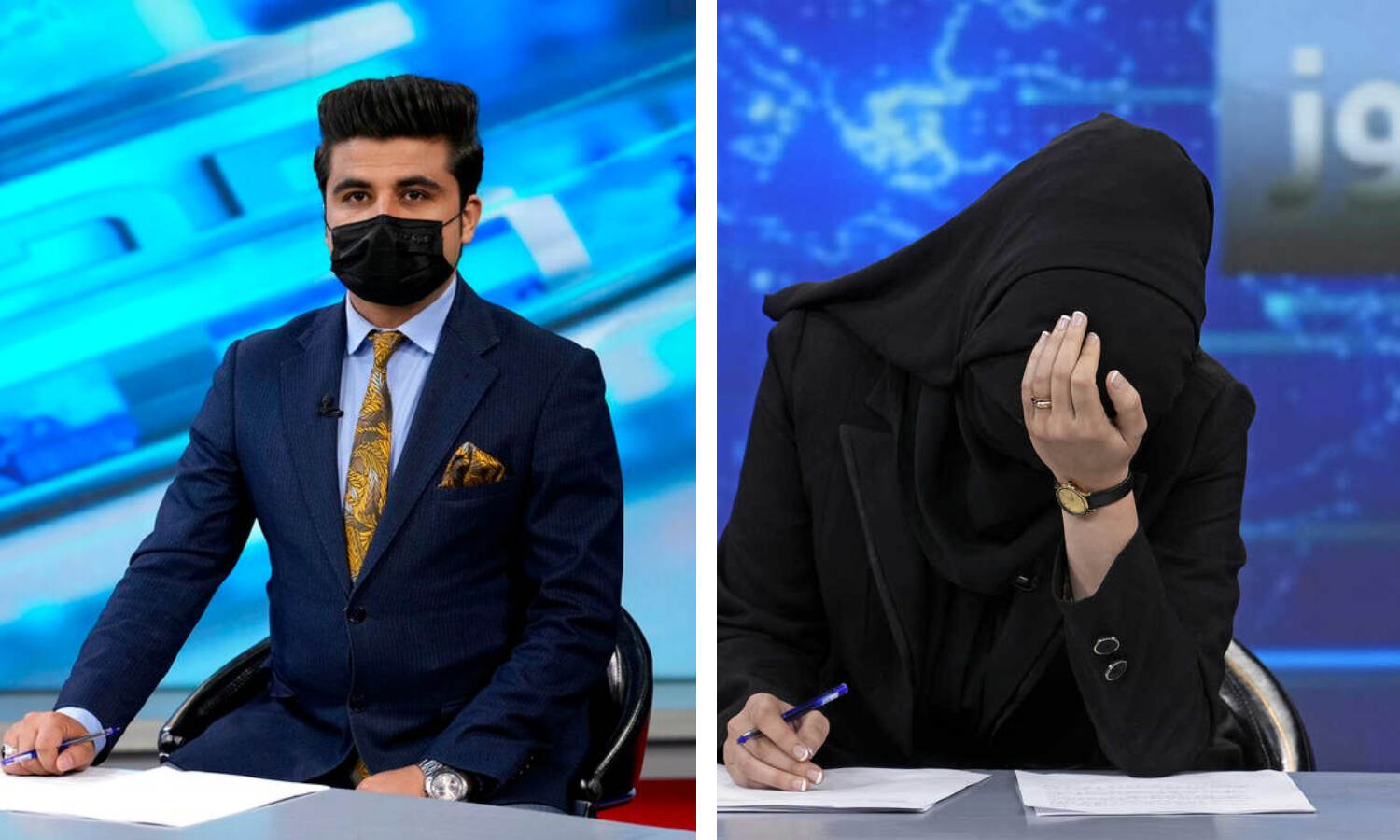 Free Her Face Campaign : अफगानिस्तान में पुरुष एंकर महिला सहयोगियों के साथ एकजुटता जताने के लिए लगा रहे फेस मास्क