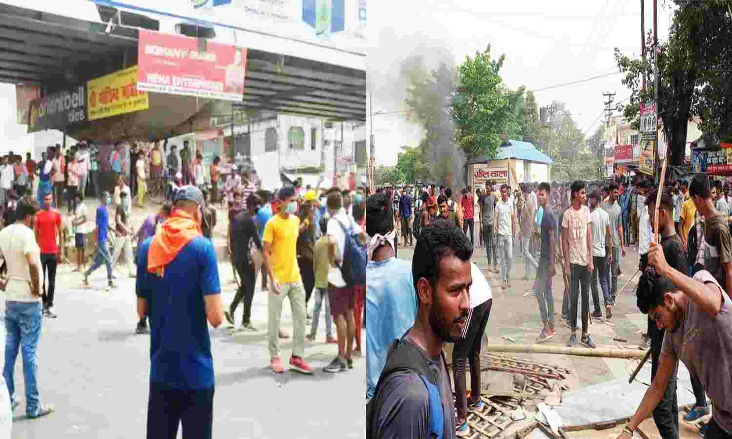 Agnipath Scheme : बिहार में अग्निपथ योजना का भारी विरोध, बक्सर में ट्रेन पर पथराव, मुजफ्फरपुर में सड़क जाम और आगजनी