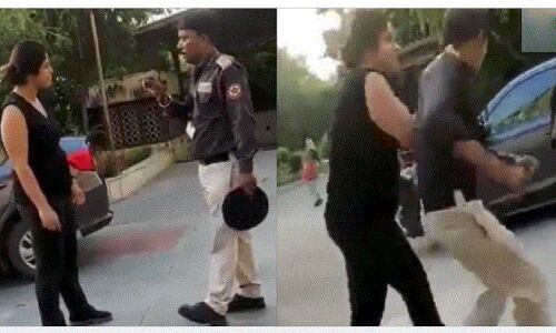 Noida की गालीबाज महिला गिरफ्तार, गेट खोलने में देरी होने पर गेटकीपर को दी गंदी गाली, जड़ दिए कई तमाचे