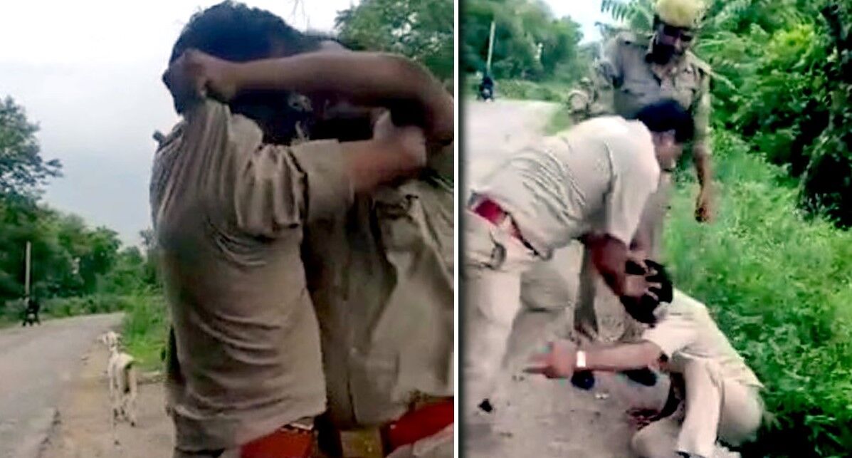 Jalaun News: नशे में धुत पुलिस वालों ने बीच सड़क पर खड़ी की जीप, फिर जमकर चले लात-घूसे, देखें Video