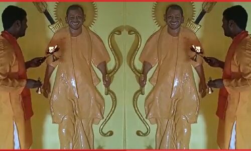 Ayodhya news : YouTuber प्रभाकर मौर्य ने अयोध्या में बनवाया योगी आदित्यनाथ का मंदिर, CM को मानता है राम और कृष्ण का अवतार