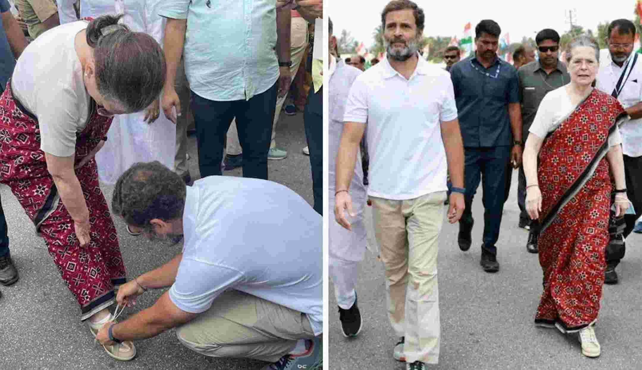 Sonia Rahul Bharat Jodo Yatra: कांग्रेस अध्यक्ष सोनिया गांधी भारत जोड़ो यात्रा में हुईं शामिल, राहुल गांधी संग की पदयात्रा