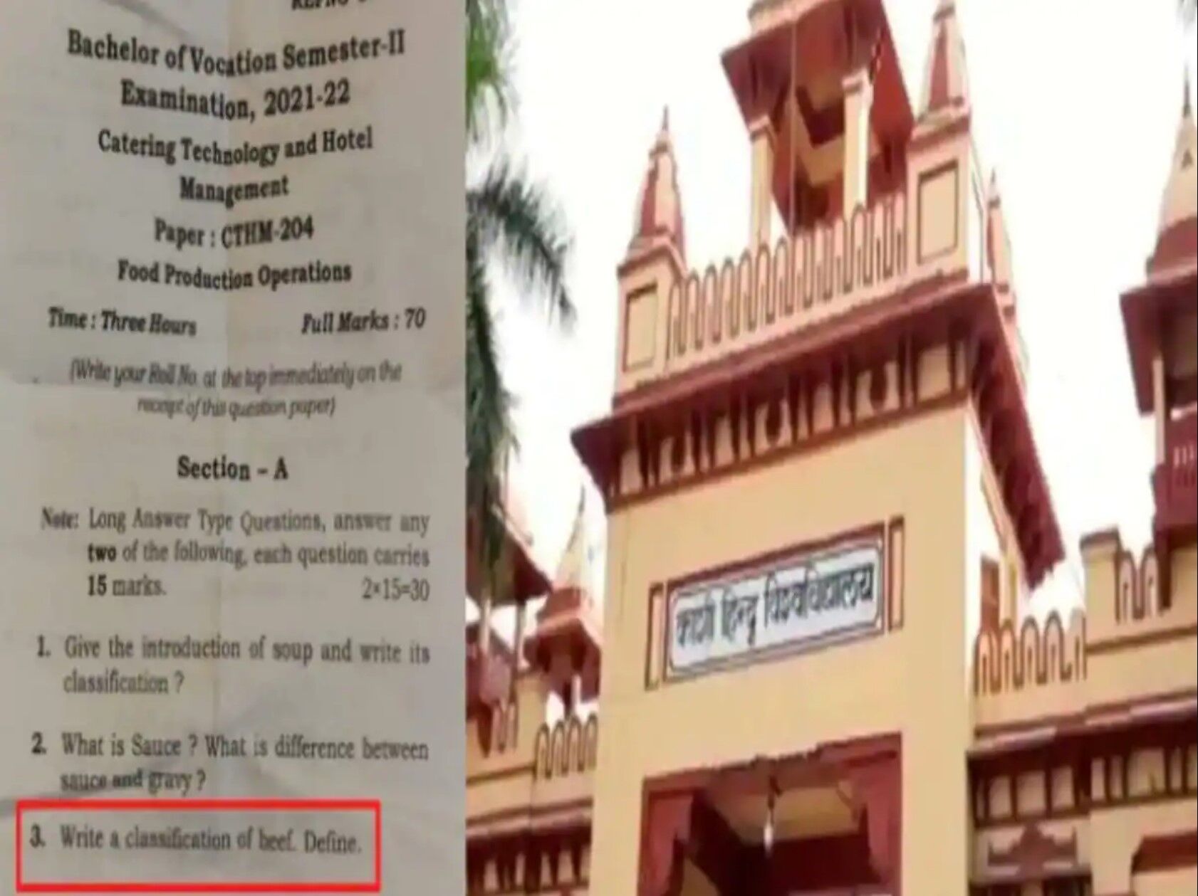 BHU News: बीएचयू में बीफ पर पूछे गए सवाल पर बवाल, भड़के छात्र, मचा बवाल,  जानिए क्या है पूरा विवाद