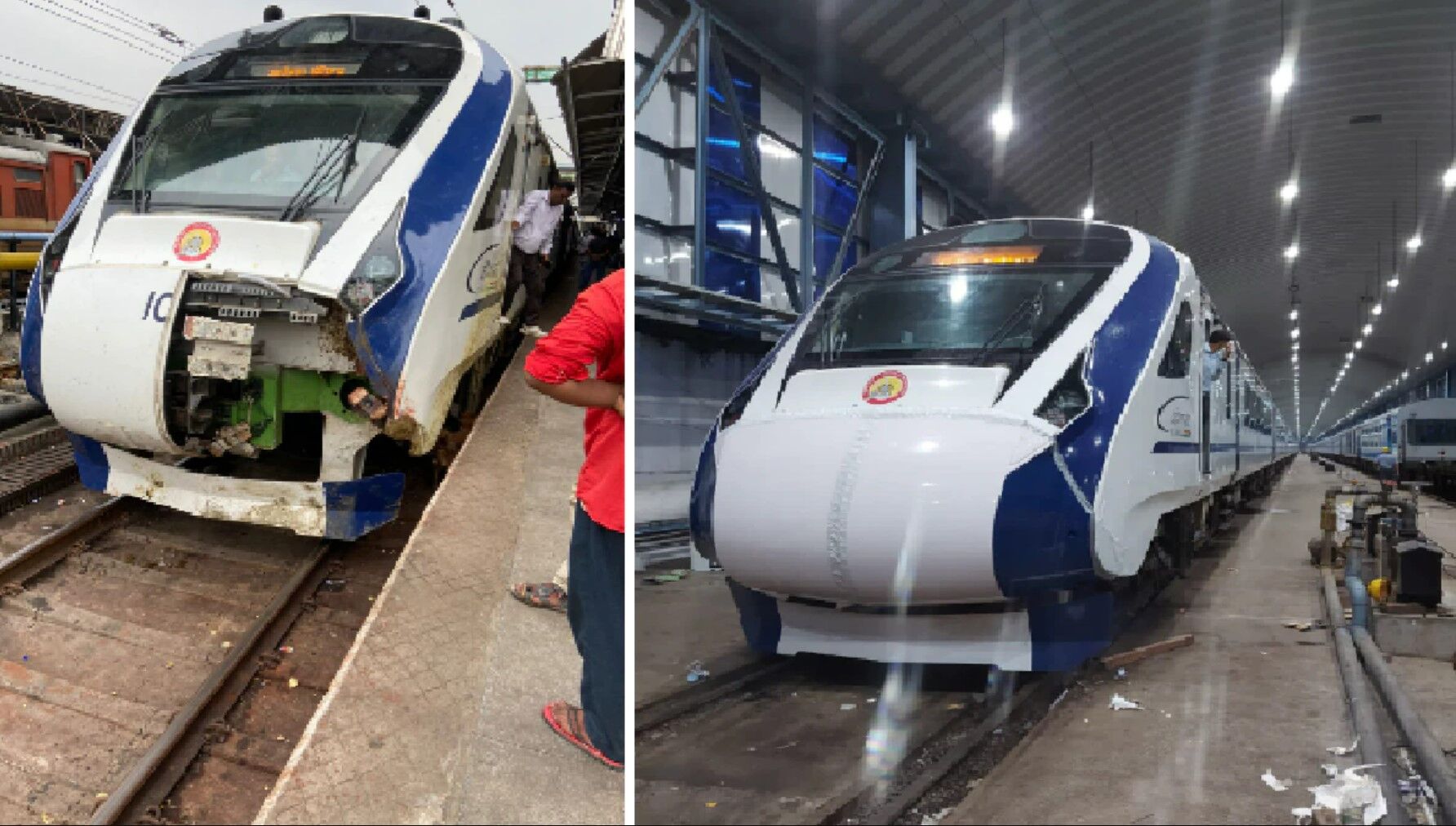 Vande Bharat Express Accident: फिर हुई वंदे भारत एक्सप्रेस दुर्घटनाग्रस्त, गाय के टकराने से ट्रेन का अगला हिस्सा टूटा