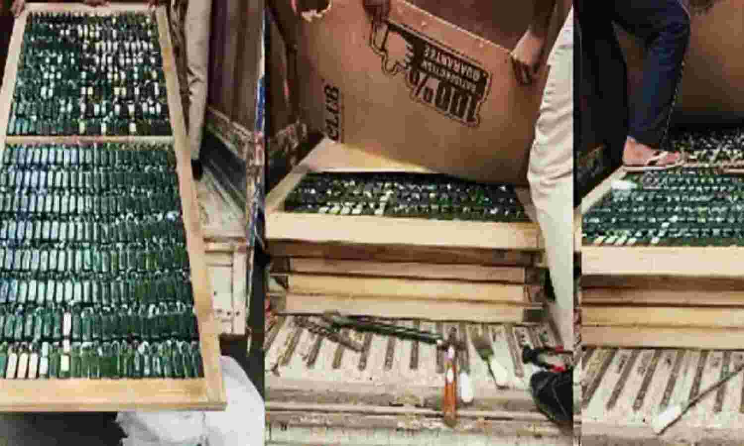 शराब की तस्करी के इस जुगाड़ को देखकर पुलिस भी रह गई दंग, दरवाजों में छिपाकर बिहार ले जा रहे थे 2100 से अधिक बोतलें