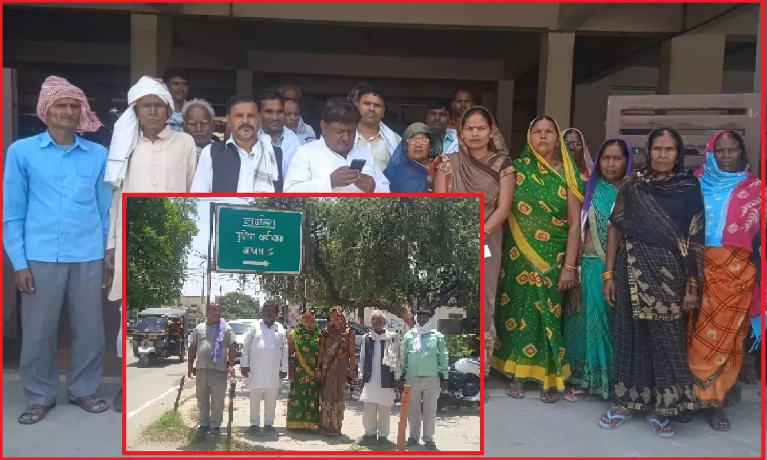 मूसलाधार बारिश में भी खिरिया बाग में किसान-मजदूर डटे रहे धरने पर, कहा किसी भी हालत में नहीं देंगे अपनी जमीन